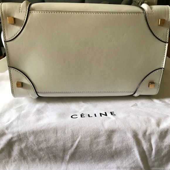 Celine Mini Luggage Smooth Leather Black & White - Picture 3 of 7